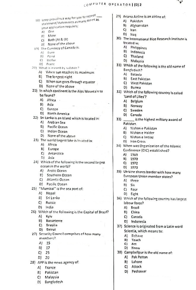 Past Paper Page 2