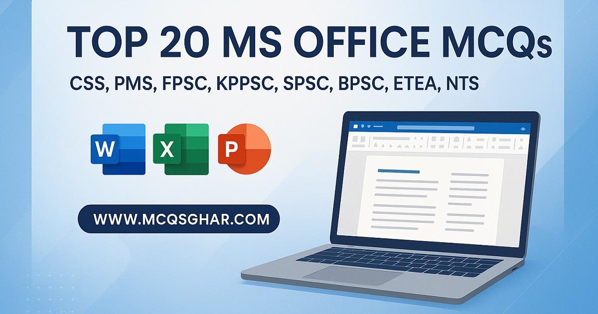 Icons of Microsoft Word, Excel, and PowerPoint arranged for a test preparation guide.